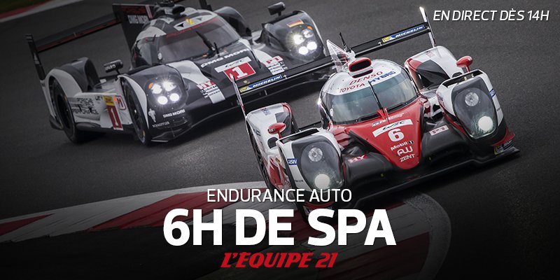 lachainelequipe's tweet photo. Le championnat du monde d’Endurance #WEC reprend ses quartiers à Spa en Belgique pour l'étape n° 2. #auto21 https://t.co/h6IEF5senr