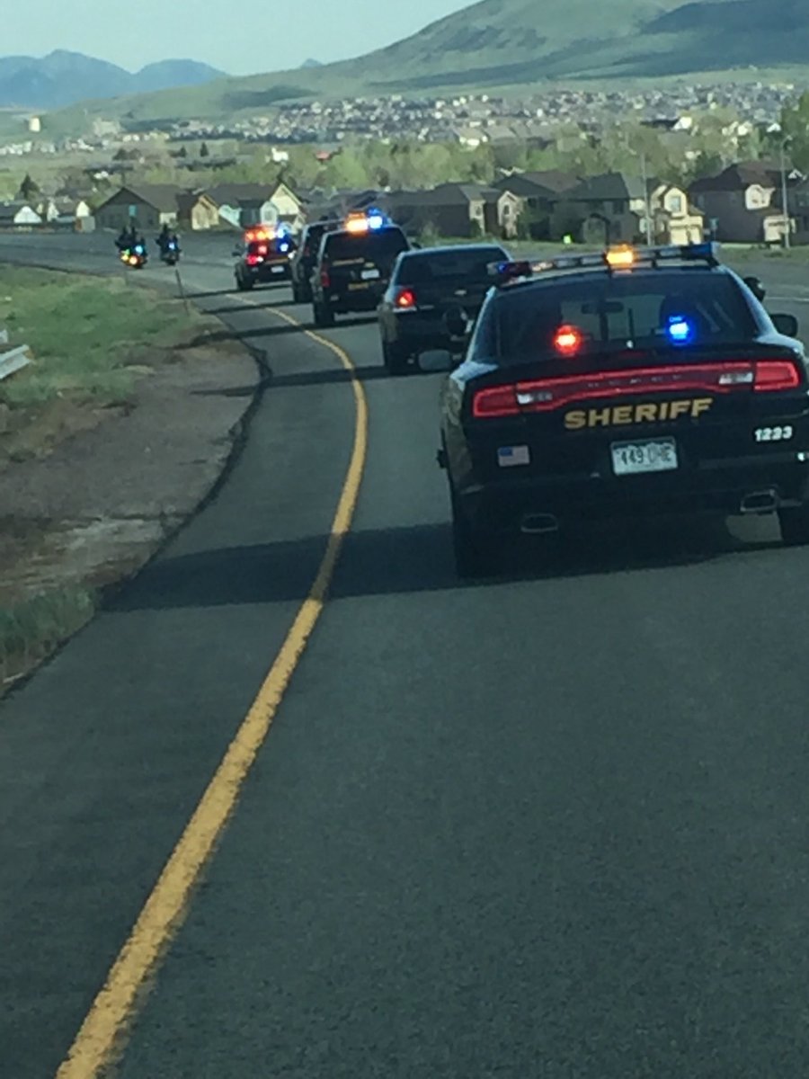 dcsheriff's tweet image. #dcsheriff motorcade to Colorado Law Enforcement Memorial Day service in @CityofGolden #CORemembers