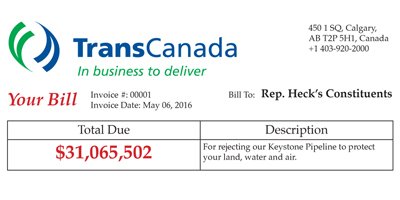 foe_us's tweet photo. .@RepDennyHeck: @TransCanada tried to take our land for KXL. We won! They just sent a bill instead. #NOKXL #NOTPP https://t.co/kuRs3I7zCF
