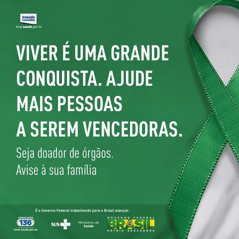 Uma decisão que demonstra amor e respeito pela maior de todas as conquistas: a vida. #doeórgãos