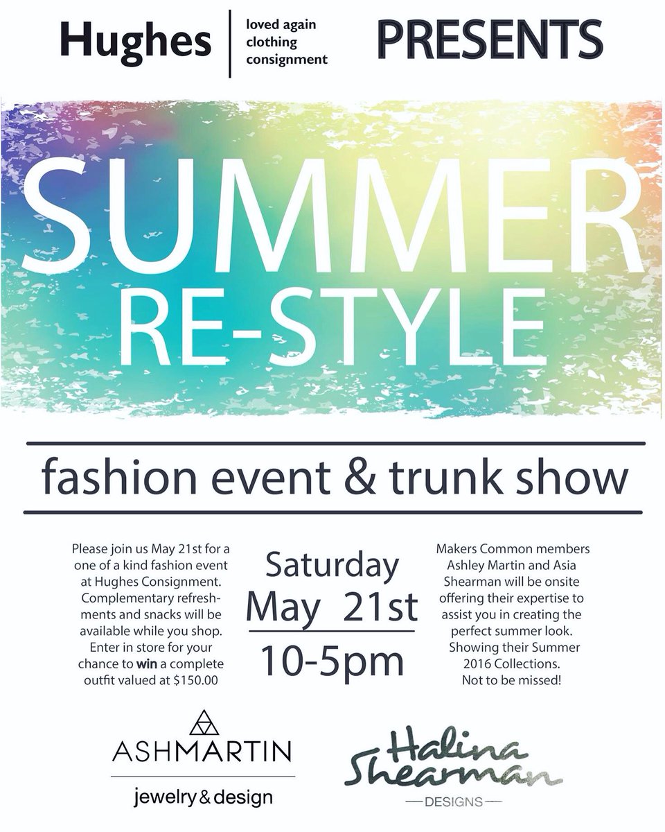 themakerscommon's tweet photo. This May long weekend! #Collingwood #bluemountain #trunkshow #popupshop #shoplocal @HalinaShearman @AshMartinDesign https://t.co/KNXa9MrE67