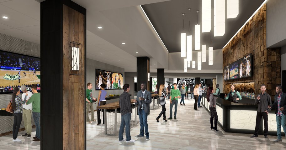 Interior renderings of the Bucks new arena, featuring glowing rings and lots of open bars. (nba.com/bucks/gallery/…)