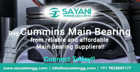 Sayaniengg's tweet photo. Buy #Cummins #MainBearing from reliable & affordable Main Bearing Suppliers!! Connect at https://t.co/TicDyAPmzk https://t.co/k2hMHrcpCq