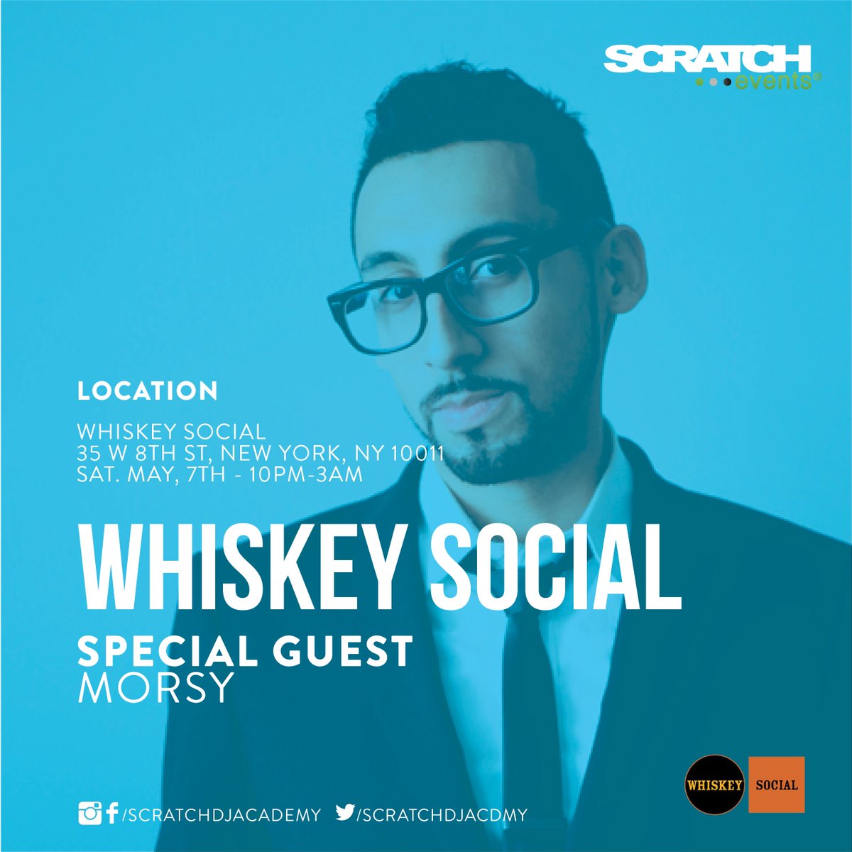 Looking to shake off the rain? <a href="/Morsymusic/">Mister Mister</a> will be @WhiskeySocialNYC, Saturday at 10pm. #scratchevents #nyubars