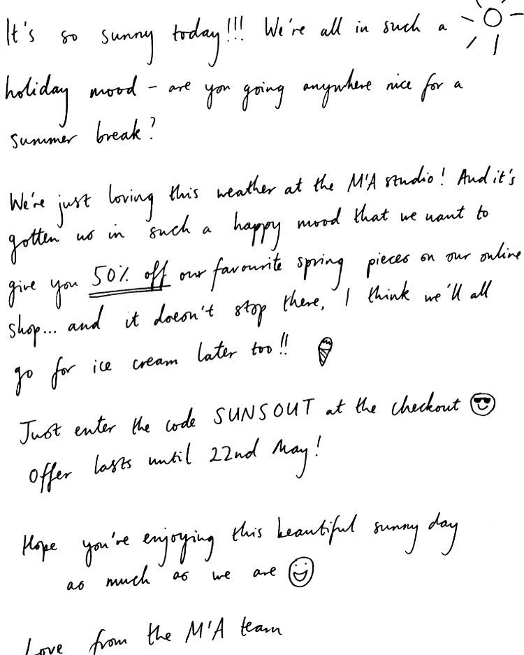 SUNSOUT☀️🌻🍦Happy Friday :) marquesalmeida.com #marquesalmeida #website #50%off