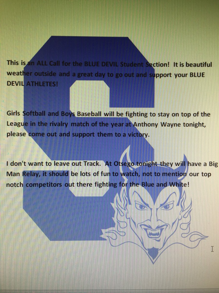 sfieldathletics's tweet photo. This is an ALL Call for the @Studentsect3Shs, it is beautiful weather outside and a great day to go and support! https://t.co/a6OudYZ0A4