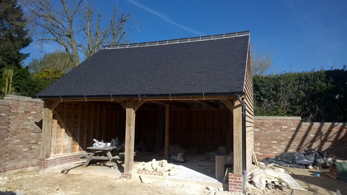 HSSP_Architects's tweet photo. Great progress. Roof structure finished. Stonework looks great in #sunshine #Leicestershire 
https://t.co/JvZ5wJEnqT https://t.co/803f6QVV6M