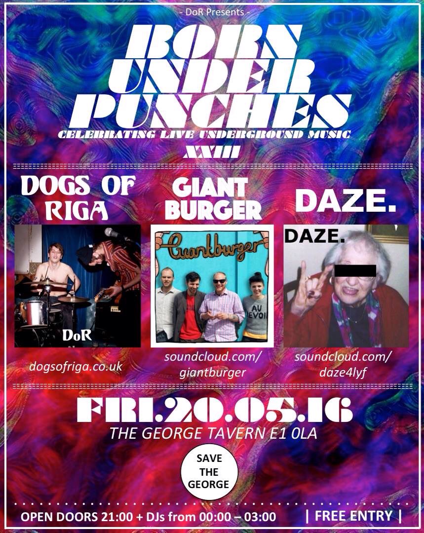 dogsofriga's tweet image. ⚡️ #BUP ⚡️It's happening. 23rd Edition. Celebrating live underground music. Feat @daze4lyff + @GiantBurgerBand