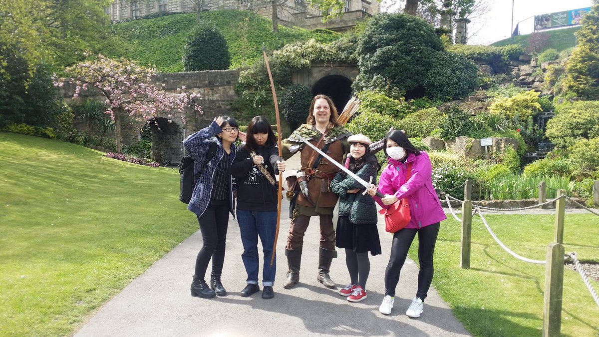 Robin Hood Tim (@robinhoodtim) on Twitter photo A perfect day for brilliant Japanese rock band @OtobokeBeaver and @Damnably to visit <a href="/NottmCastle/">Nottingham Castle</a> and #RobinHood! A perfect day for brilliant Japanese rock band @OtobokeBeaver and @Damnably to visit <a href="/NottmCastle/">Nottingham Castle</a> and #RobinHood!