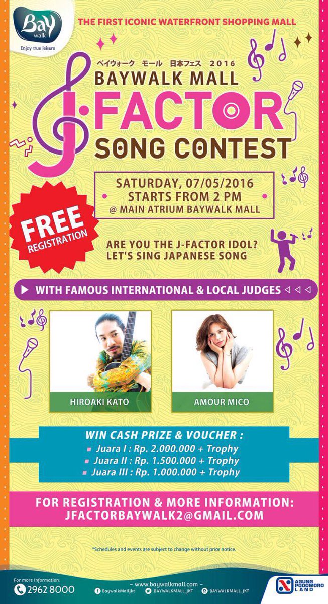 Besok yang mau liat performance <a href="/AmourMiCo/">Amour MiCo（アモウ　ミコ）</a> dan @hiro19830309 , langsung aja ke Baywalk Mall, pkl 18:30 dan 19:00