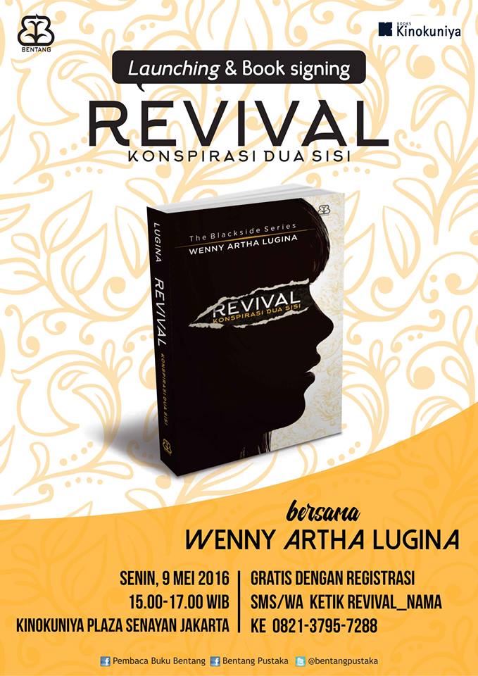 bentangpustaka's tweet photo. Habis longweekend bisa bgt nih seru-seruan bareng @wenndays. Yuk datang ke  #launching dan #booksignin  #Revival ! https://t.co/nQgNZCkWvA