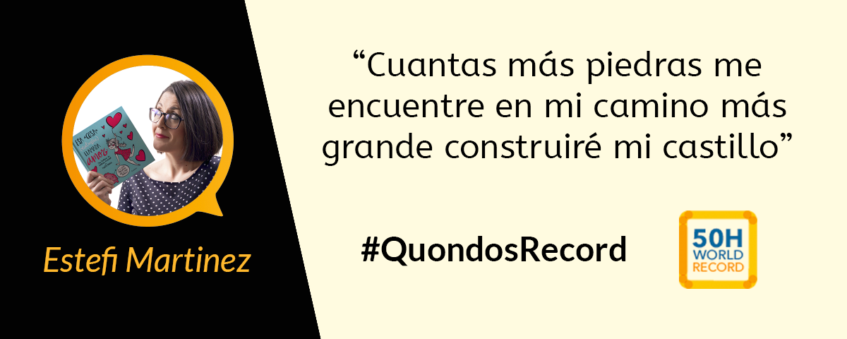 BrunoVD's tweet photo. “Cuantas más piedras me 
encuentre en mi camino más
grande construiré mi castillo” @PedritaParker en #QuondosRecord https://t.co/n39ojdVqQB