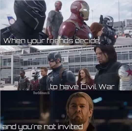 Kkkkkkk nem convidarão o Thor.