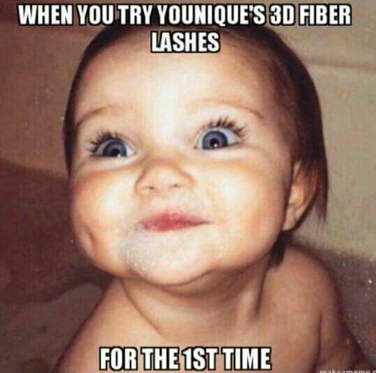 Haha! Yuppp! 🙋 #youniquelashes #3dfibrelashes #younique #longlashes