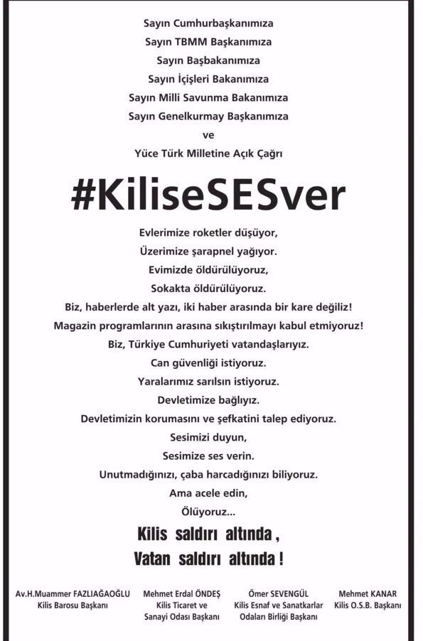 TuhafAmaGercek's tweet photo. Her gün roket saldırıları ile bombalanan #KiliseSesVer https://t.co/fDlAbeM3sr