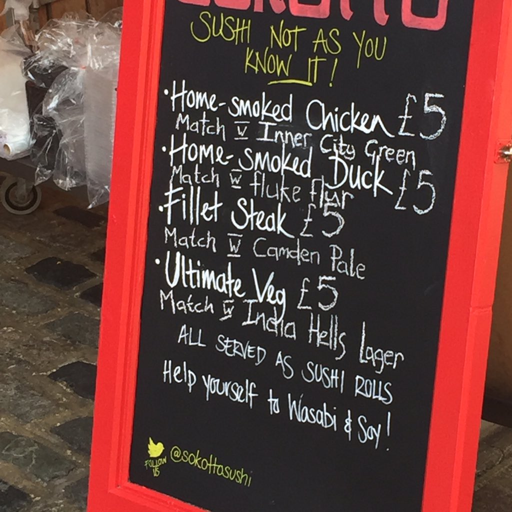 SokottoSushi's tweet photo. @CamdenBrewery we have matched them with beers now obviously all tried and tested https://t.co/9WtxDEOsBB