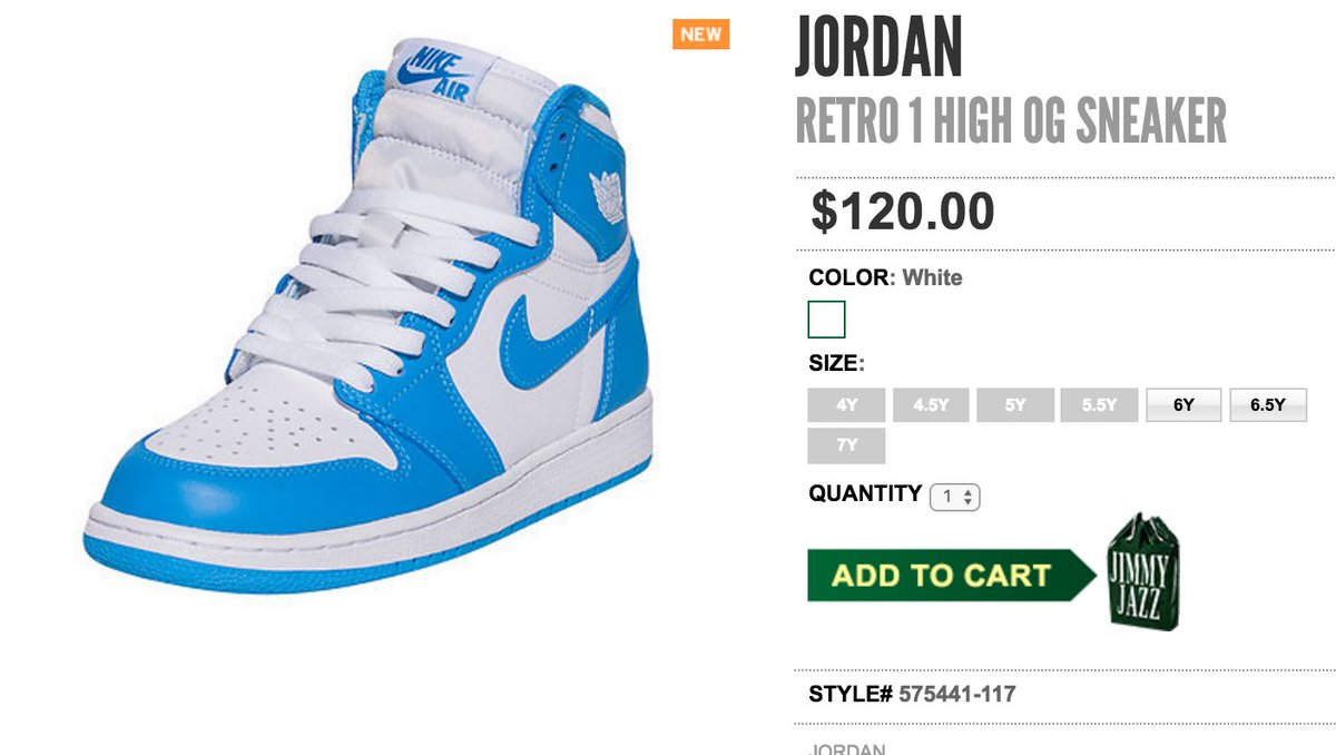 air jordan 1 unc gs