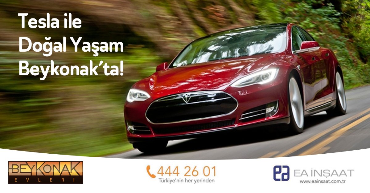 Elektrik enerjisi ile çalışan, doğa dostu Tesla araçlar doğal yaşamı arzulayan herkesi #BeykonakEvleri’nde bekliyor.