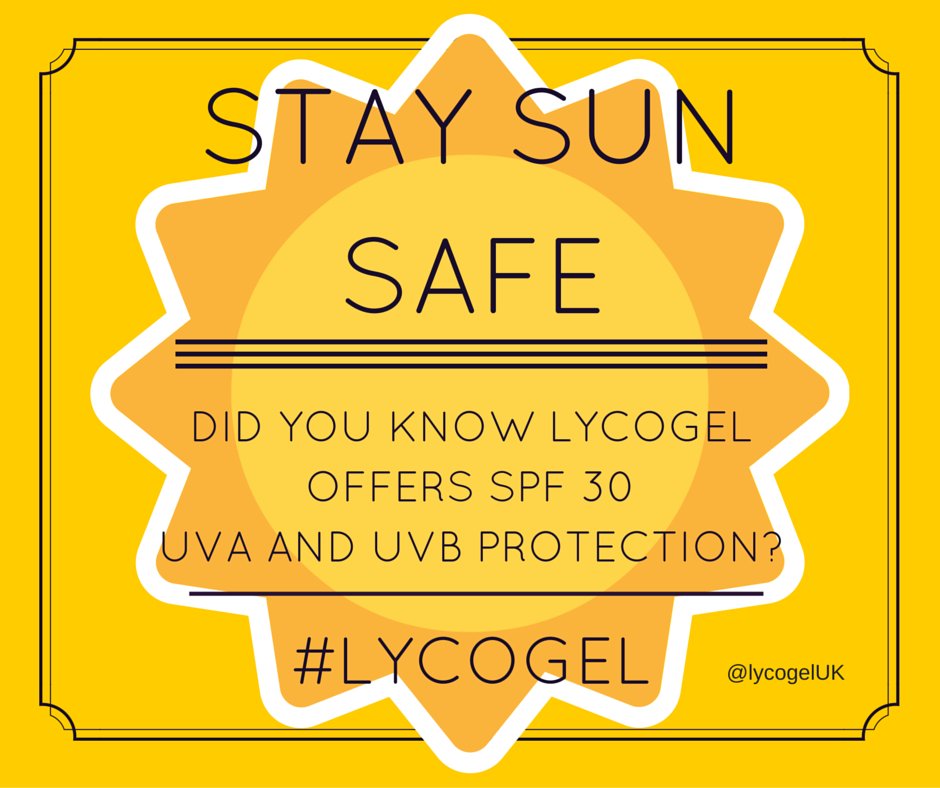 LycogelUK's tweet photo. It's easy to forget to stay #sunsafe Luckily #lycogel's SPF 30 protection means you can stay safe and look flawless! https://t.co/ZJR0tTVCqQ