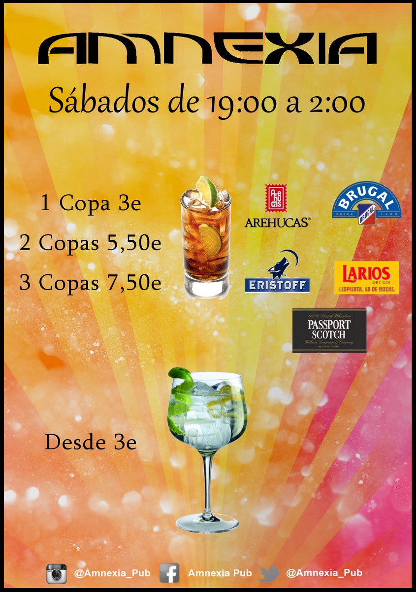 ambiciones_bar's tweet photo. Y para mañana Sabado, las mejores Promos como siempre estan en @ambiciones_bar y #Amnexia!!! https://t.co/jKa69LAQNK