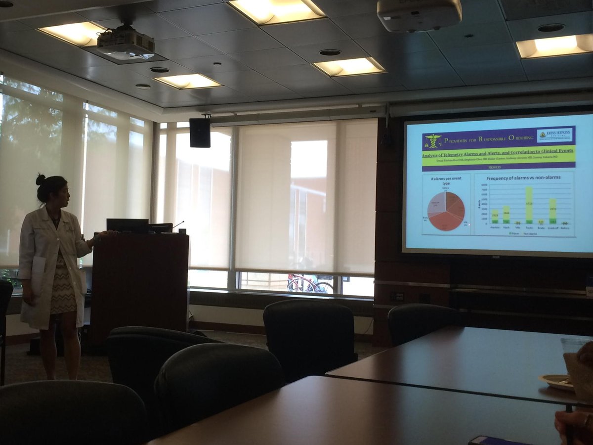 BayviewPRO's tweet photo. Stephanie Chen presents on telemetry work at JH Bayview.  Thx for 3 yrs of leadership and vision. https://t.co/8WNYo3KRjI