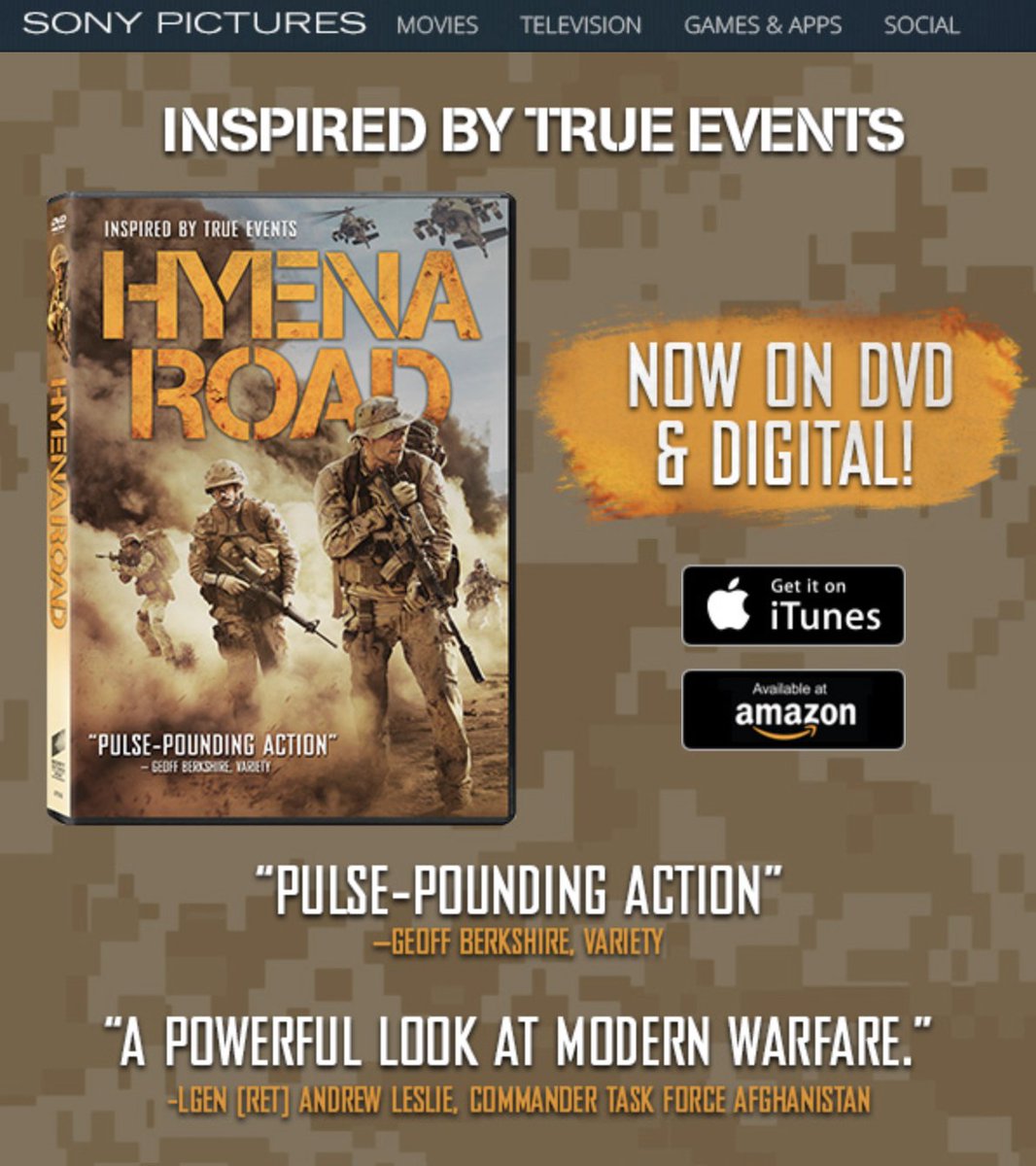 What_The_Films's tweet image. Out on DVD in the US now #HyenaRoad via @GoldwynFilms and @SonyPictures