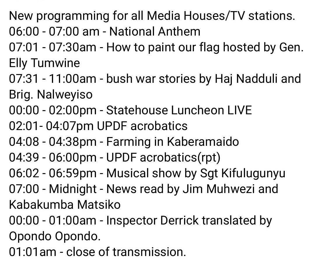 Snduhukire's tweet photo. What someone thinks Media Houses will do following Govt's Live Media Ban.Never a dull moment in Uganda. #Sharedphoto https://t.co/js4feSHYuJ