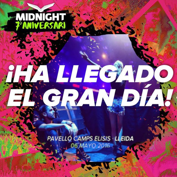 MIDNIGHTLLEIDA's tweet photo. Esta noche toca rebentar el Pavellón dels #CampsElisis de #Lleida!  🙌🏻🙌🏻🙌🏻 #midnight7aniversario #FMdeLLeida! https://t.co/f9hrVd5uWa