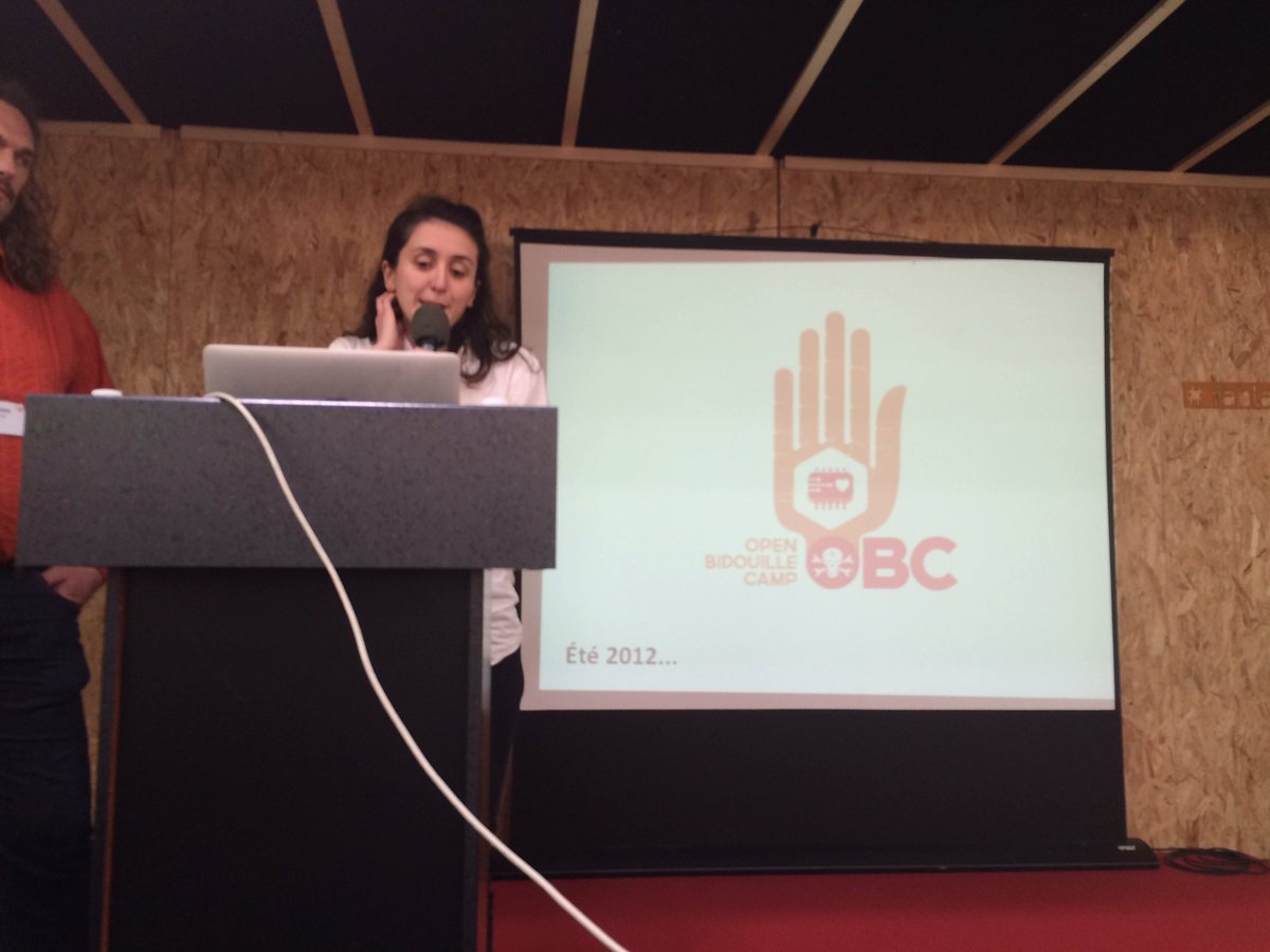 MakerTour's tweet photo. "Les Open @bidouillecamp, des @makerfaire à la française, qui nous ressemblent" @OpheliaNoor au #FablabFest https://t.co/FWsrqBRITg