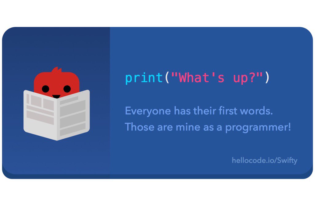 salmgazer's tweet photo. I'm learning how to #code with @swifty_app: funnified and wherever I am! 🚀 https://t.co/PWXK3le050 #swiftlang https://t.co/1tkTxXy4Tv