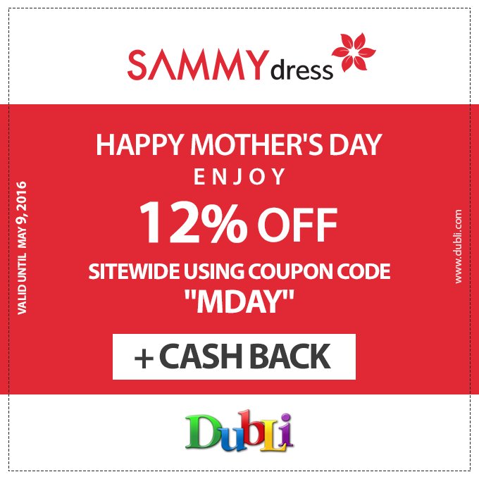 Sammy Dress (US)  Happy Mother's Day Enjoy 12% OFF Sitewide.#dubli #cashback #onlineshopping
#FreebieFriday