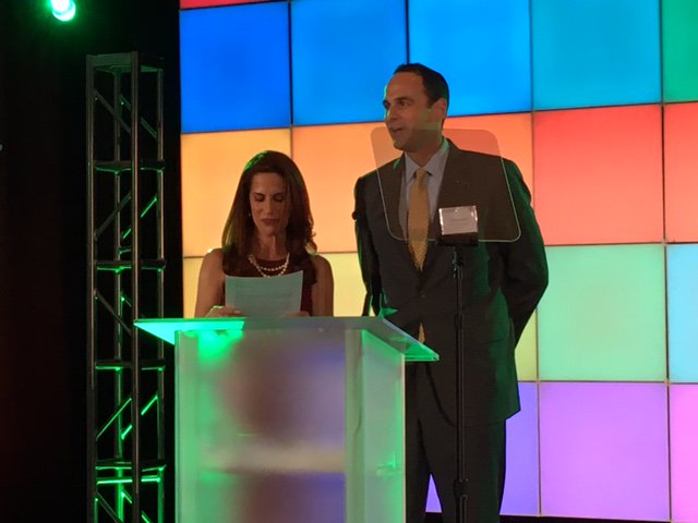 simonef816's tweet photo. HNG's fantastic co0chairs emceed the lively awards dinner last night. Conference Day 2 getting underway now #cbrehng https://t.co/fr9jovuqol