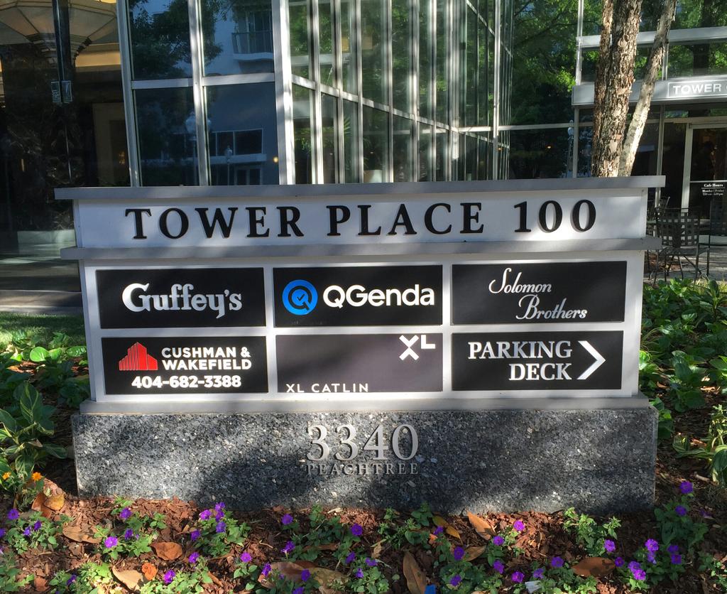 Excited that <a href="/QGenda/">QGenda</a> earned the center spot on monument signage as the largest tenant in the building w/ 35k sq feet