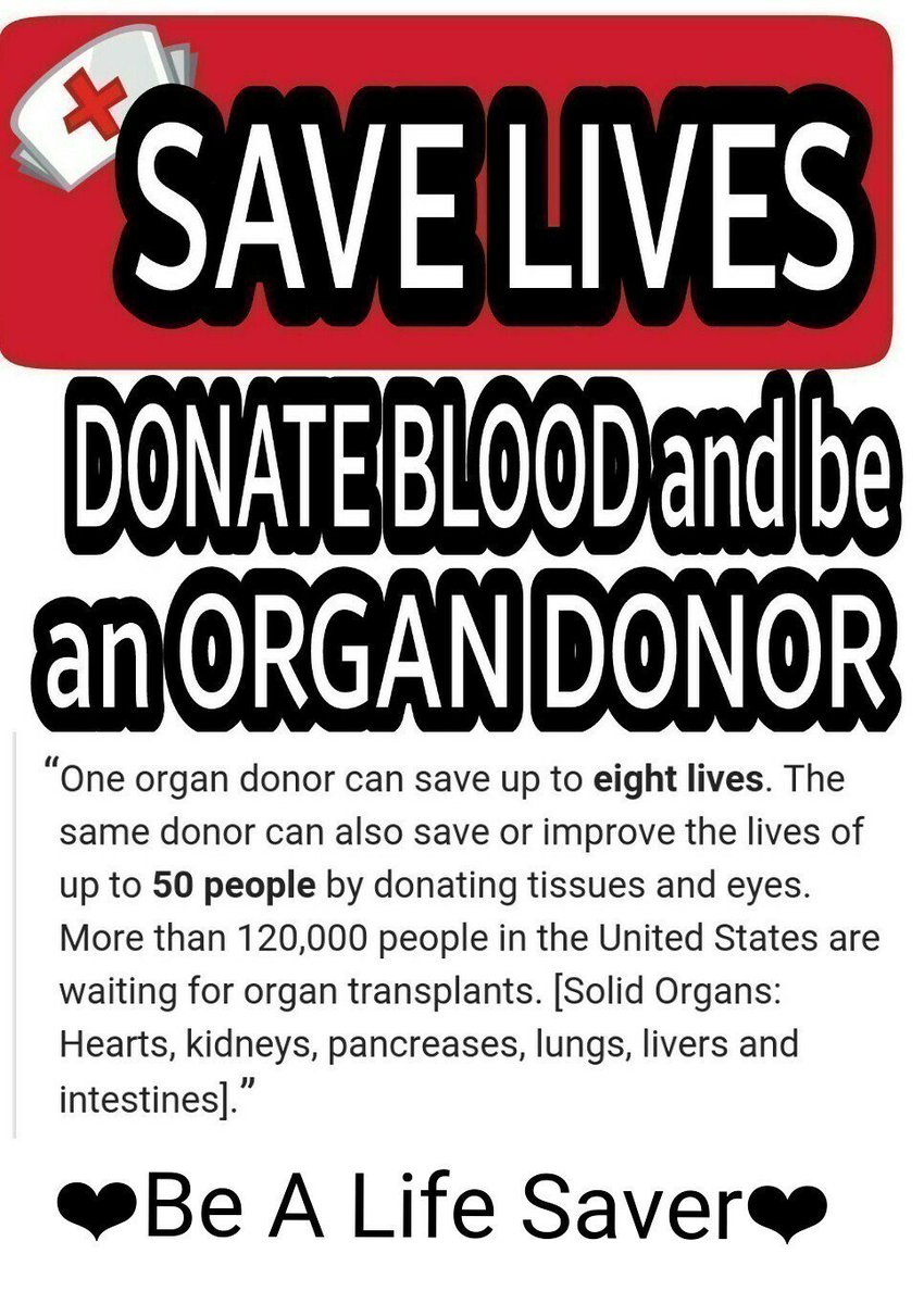 I_AmTheWarrior's tweet image. #EffectPositiveChange #DonateBlood #DonatePlasma Become an #OrganDonor today!

#RETWEET PLEASE
