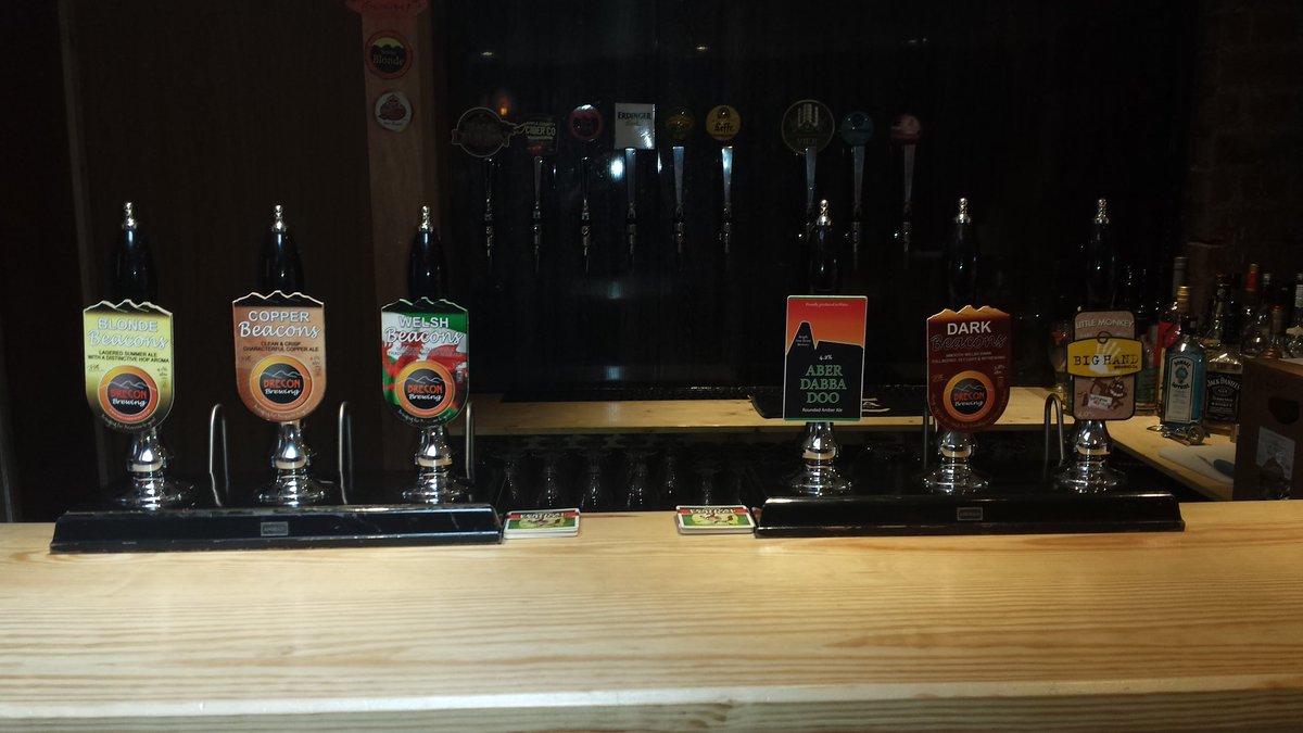 Out tonight in brecon come and try our big range of drinks <a href="/BreconTap/">Brecon Tap</a>