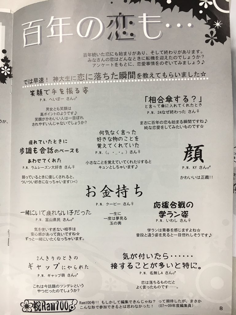 RamblerTimes's tweet photo. 【Ramの過去記事紹介!】
2010年の夏号です。恋に落ちた瞬間と恋が冷めた瞬間をまとめてみました*\(^o^)/*
#Ram100 #恋 https://t.co/uN3gRgPykw