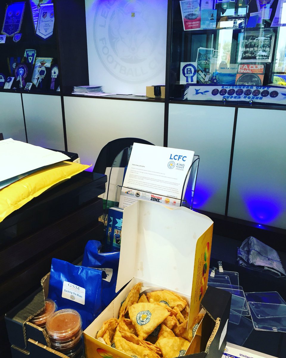 Just popped down to the #kingpower, 🏡 of the champions, to deliver some more #LCFC themed samosas, for all the staff