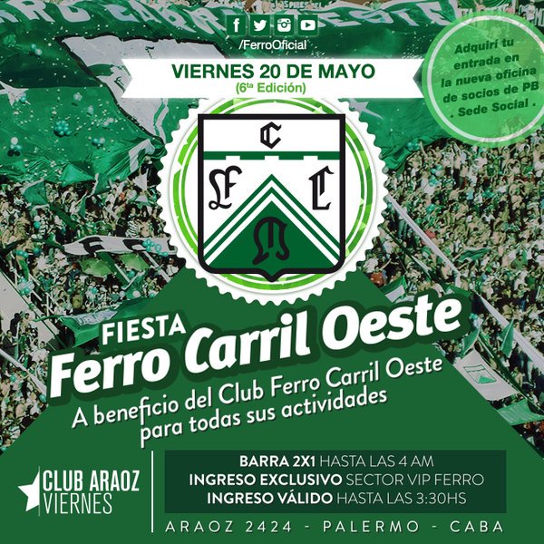 Ferro Carril Oeste on X: #Institucional Se viene una nueva fiesta