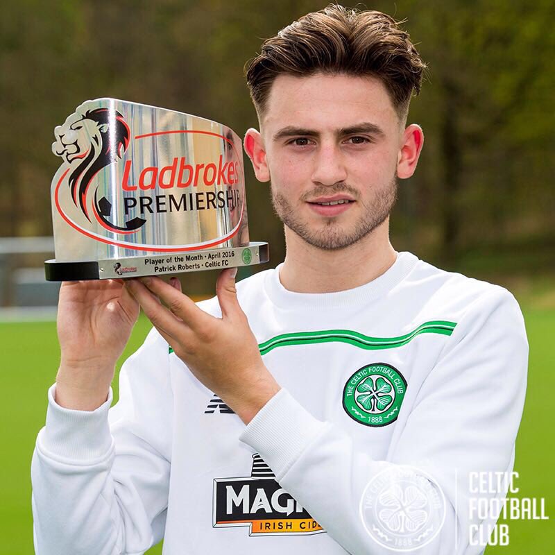 patrick7roberts's tweet photo. Delighted with the award, thanks for all the support.. looking forward to Aberdeen on the weekend #5inarow 🍀🍀 https://t.co/HIH1xNr3Sx