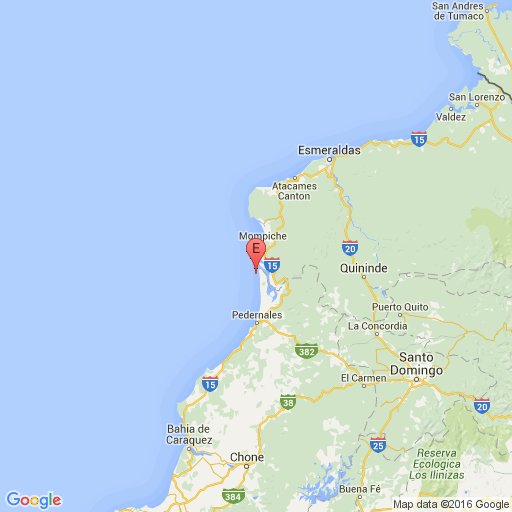 IGecuador's tweet photo. #SISMO Prelim. 2016/05/06-12:51:41 TL Mag:3.7 Prof 10.00 km Near Coast of Ecuador https://t.co/4JJA4N6Tvd