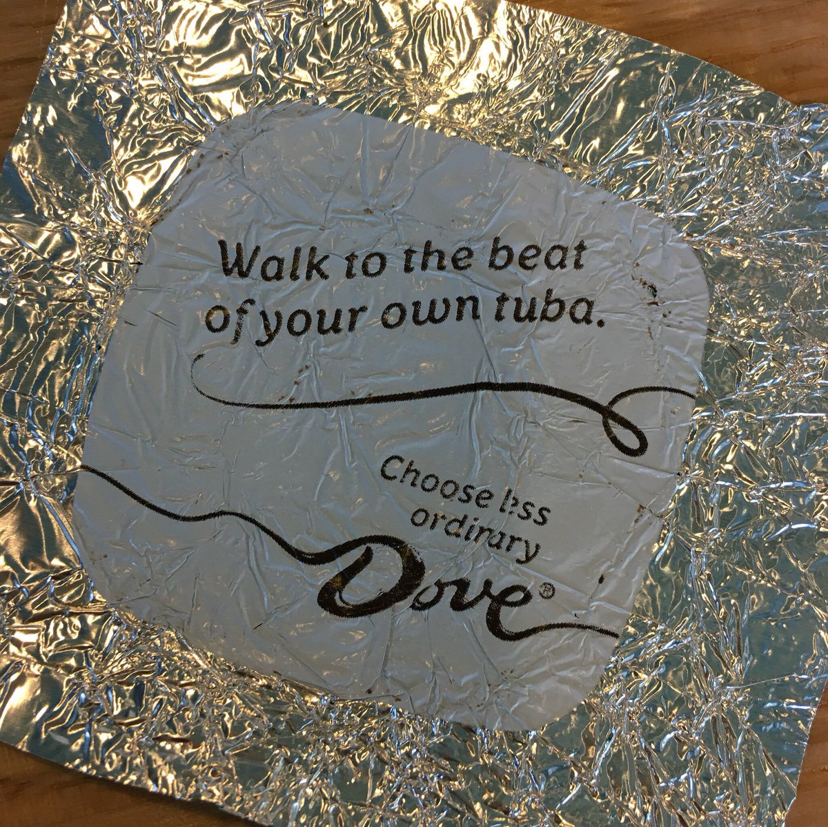 JessalynNeal's tweet photo. This @Dove_Chocolate saying goes out to the Titan of Tubas @theManeMan13. #SimpsonSuccessStory https://t.co/nheKnntcXz