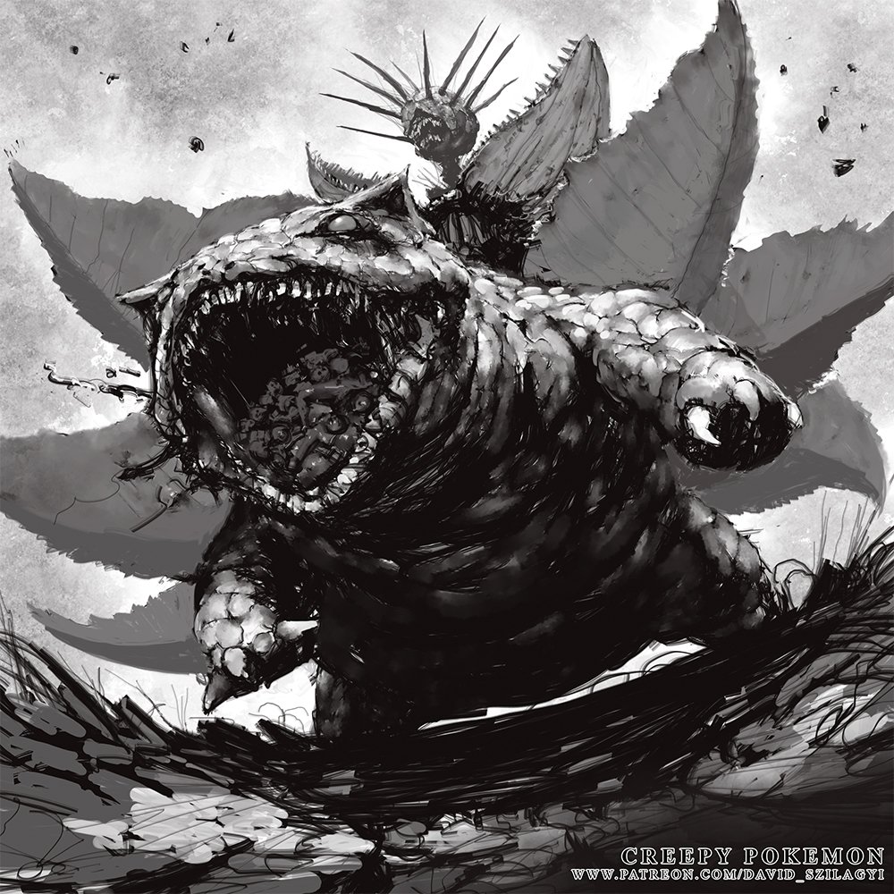 David Szilagyi On Twitter Creepy Pokemon Venusaur Thanks Again To Everyone Supporting This Creepy Pokemon Fanart Https T Co Woqyaqa1qi