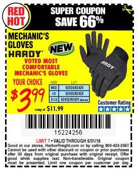 harbor freight mechanics gloves