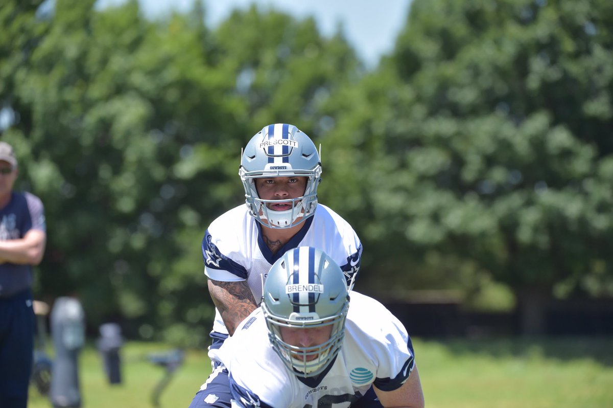 dallascowboys's tweet photo. First look at @15_DakP in silver and blue! https://t.co/AlxRk0ata6