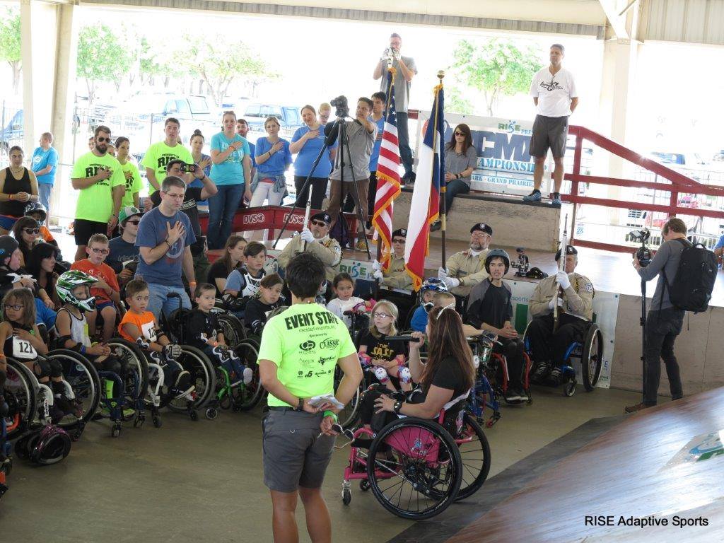 RISEAdaptive's tweet photo. .@jesi820 started things off at #WCMX2016 with the National Anthem. https://t.co/Q360RtEe5A