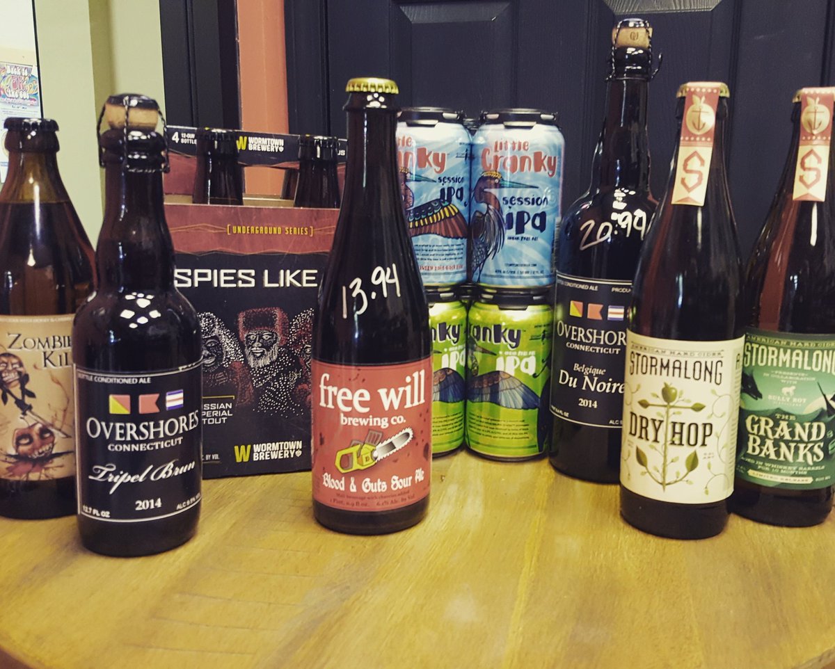 galleryofwines's tweet photo. new craft #beers and #ciders in! #local @WormtownBrewery @FreewillBrewing @Overshores #stormalong @StonyCreekBeer https://t.co/68Z3B0H2dh