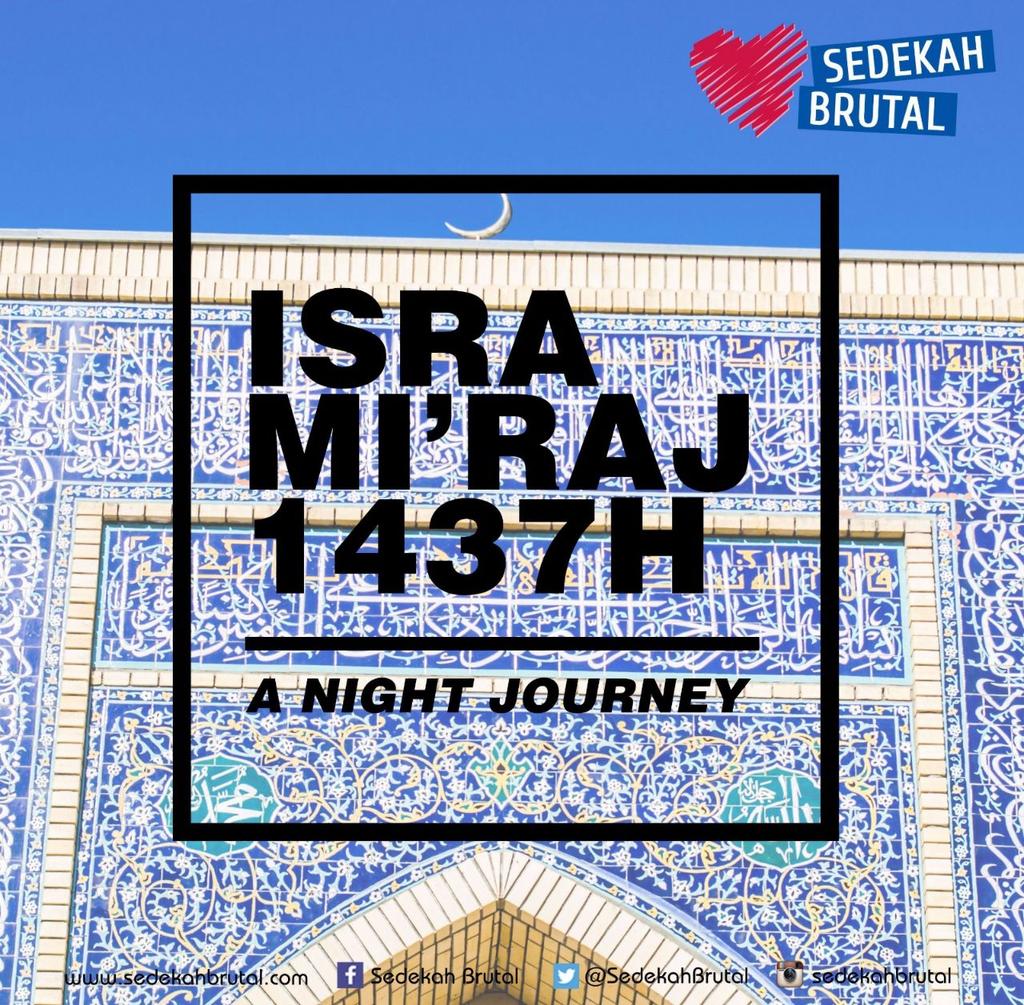 Perjalanan terbaik sepanjang masa.Perjalanan seorg hamba saat menemui Rabb-Nya utk memenuhi perintah-Nya. #IsraMiraj