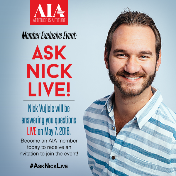 nickvujicic's tweet photo. “#AskNickLive is TOMORROW! Sign up now to receive an invite to attend: https://t.co/EOJFJlbCKV” –@ATTisALT Team https://t.co/PHeasWA82h