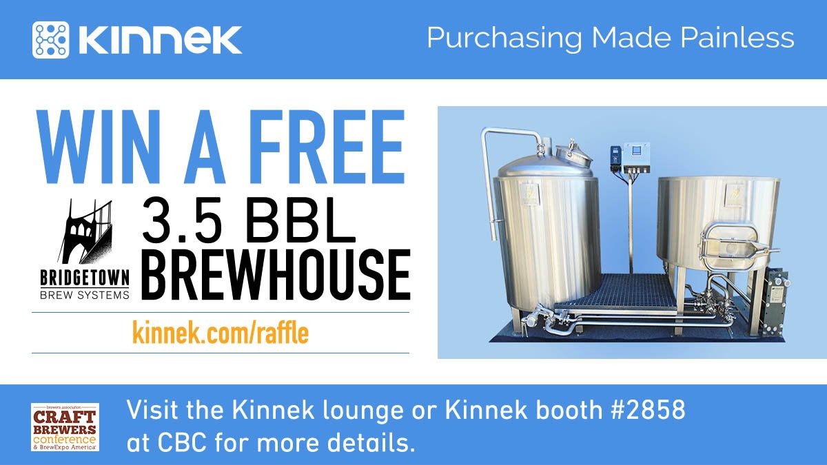 Kinnek's tweet photo. We'll announce the winner of our GRAND PRIZE Brewhouse at 1PM today. Still time to enter! https://t.co/D9Wn5I15R0 https://t.co/J5X7WPNvx2