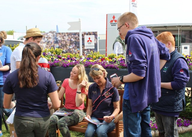 MitsubishiLive's tweet photo. Great to see Mitsubishi Brand Ambassadors Mary and @emilykingg_ signing autographs at @bhorsetrials #MMBHT25 https://t.co/K3Aejvt57f